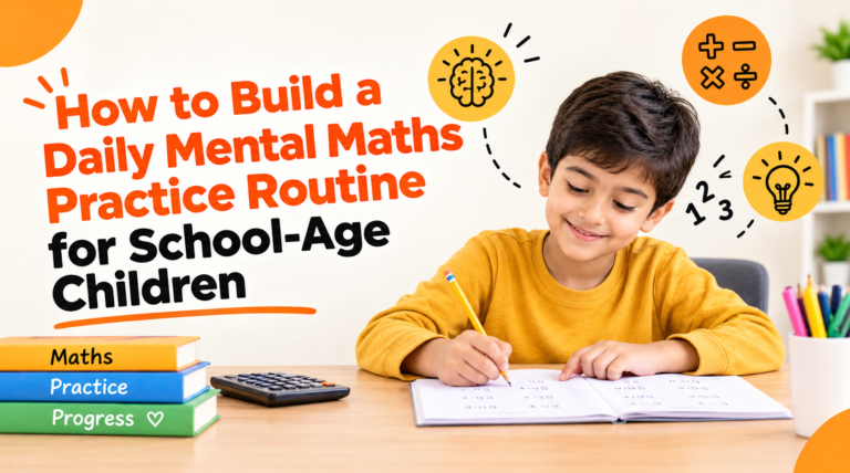 Children practising mental maths with a daily learning routine.
